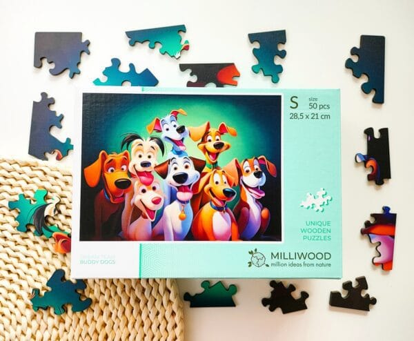 Puzzle drewniane - Dream Team - Psy - 50 el. - obrazek 3