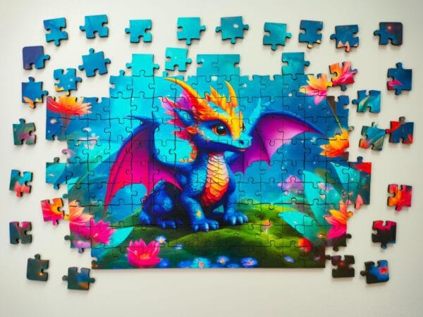 Puzzle drewniane - Secret Stories - Smok - 150 el. - obrazek 3