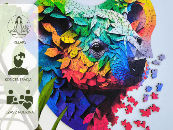 Wooden puzzle – Alternative Geometry - Blooming Koala - 500 el. - Image 2