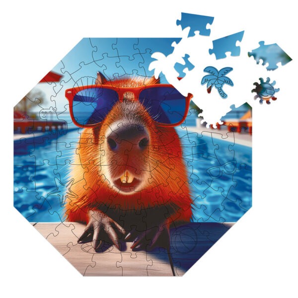 Puzzle drewniane – Funnymals – Kapibara Swimpybara – 90 el.