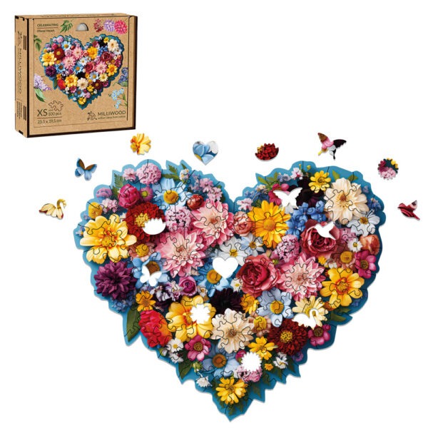 Puzzle drewniane – Celebrating – Serce - 100 el - obrazek 14