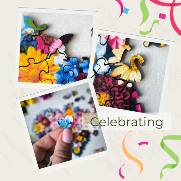 Puzzle drewniane – Celebrating – Serce - 100 el - obrazek 5