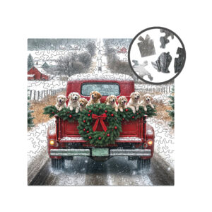 Wooden puzzle - Christmas - Traveling Dogs - 250pc