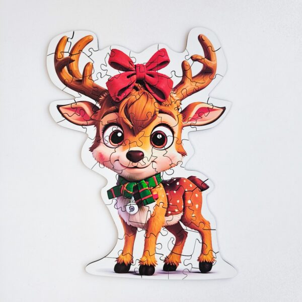 Puzzle drewniane – Christmas – Reniferek –  50el. - obrazek 3