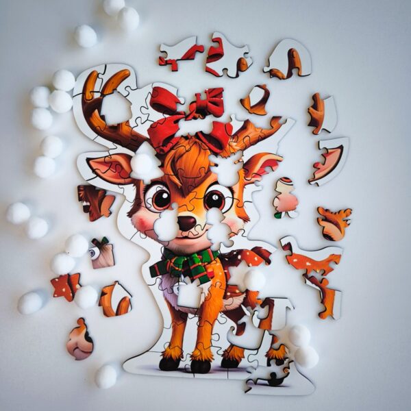 Puzzle drewniane – Christmas – Reniferek –  50el. - obrazek 12