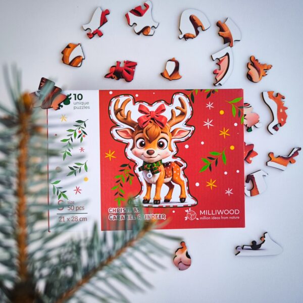Puzzle drewniane – Christmas – Reniferek –  50el. - obrazek 16