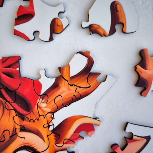 Puzzle drewniane – Christmas – Reniferek –  50el. - obrazek 7