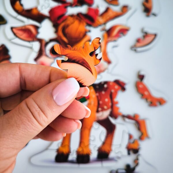 Puzzle drewniane – Christmas – Reniferek –  50el. - obrazek 10