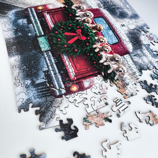Puzzle drewniane – Christmas – Podróżujące psy – 250el. - obrazek 2