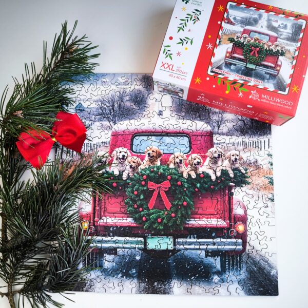Puzzle drewniane – Christmas – Podróżujące psy – 250el. - obrazek 9