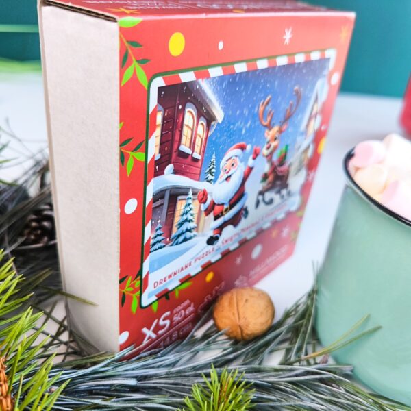 Puzzle drewniane – Christmas – Mikołaj i Renifer – 50el. - obrazek 9