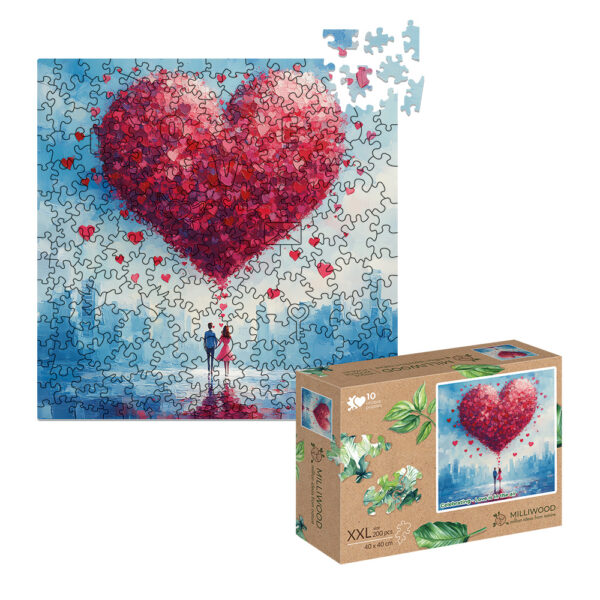 Drewniane Puzzle- Celebrating - Love is in the air 200 el. 40x40 - obrazek 14