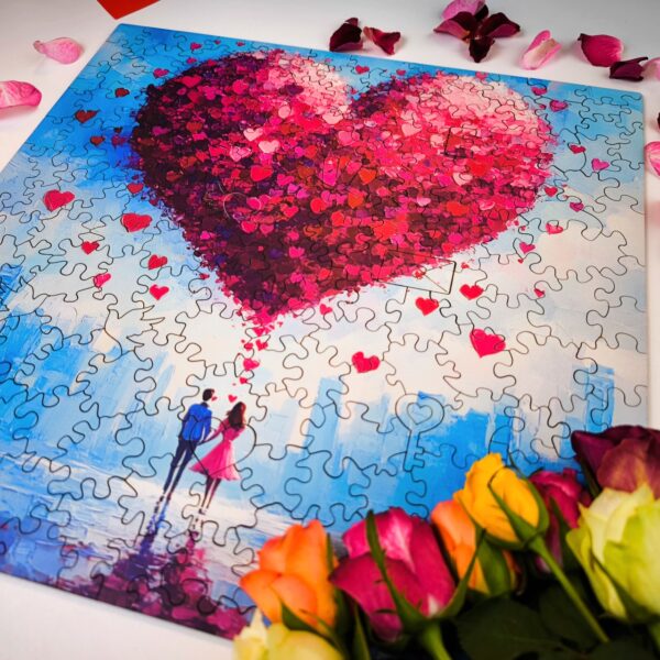 Drewniane Puzzle- Celebrating - Love is in the air 200 el. 40x40 - obrazek 4