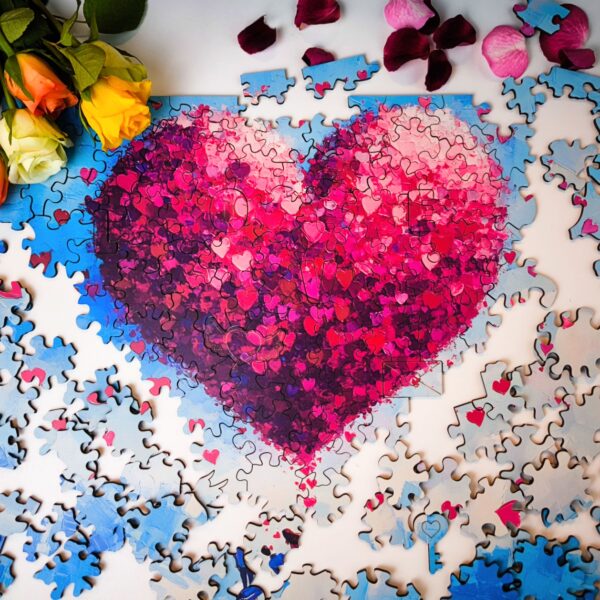 Drewniane Puzzle- Celebrating - Love is in the air 200 el. 40x40 - obrazek 3