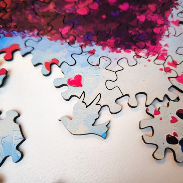 Drewniane Puzzle- Celebrating - Love is in the air 200 el. 40x40 - obrazek 8