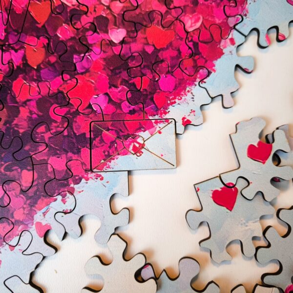 Drewniane Puzzle- Celebrating - Love is in the air 200 el. 40x40 - obrazek 5