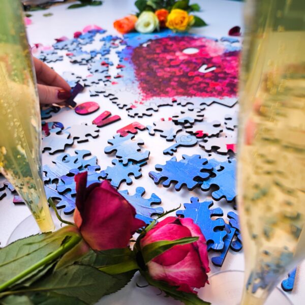 Drewniane Puzzle- Celebrating - Love is in the air 200 el. 40x40 - obrazek 6