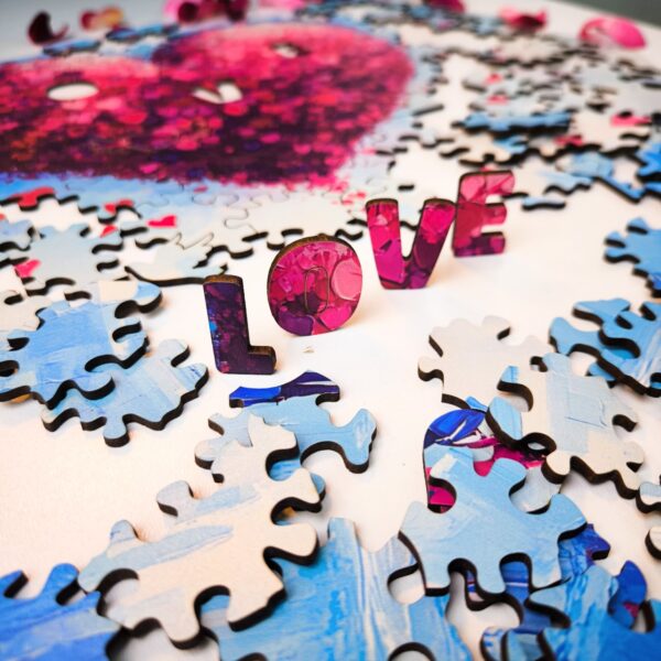 Drewniane Puzzle- Celebrating - Love is in the air 200 el. 40x40 - obrazek 7