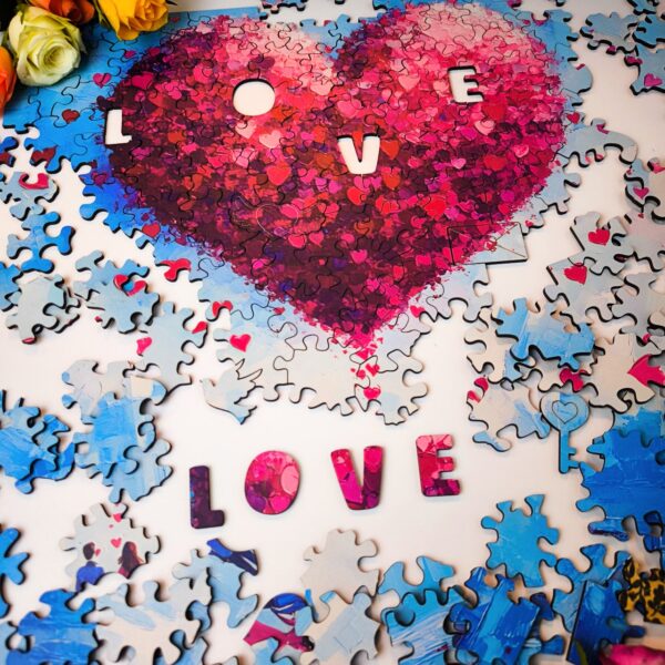 Drewniane Puzzle- Celebrating - Love is in the air 200 el. 40x40 - obrazek 2