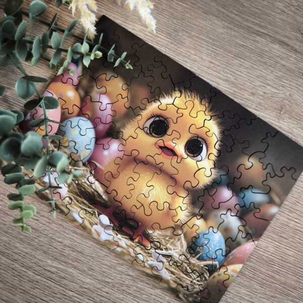 Drewniane Puzzle Milliwood – Celebrating – Wielkanocny Kurczaczek 20×14,8 50 el. - obrazek 9