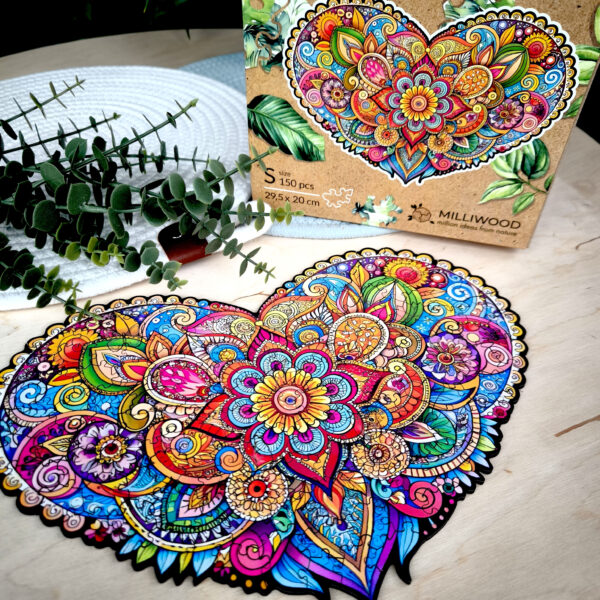 Puzzle drewniane – Peace and harmony – Mandala Miłości – 150 el. - obrazek 3