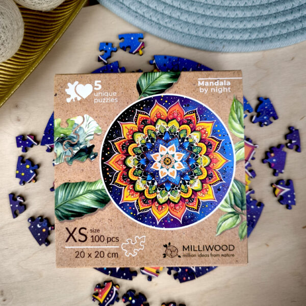 Puzzle drewniane – Peace and harmony – Nocna Mandala – 100 el. - obrazek 8