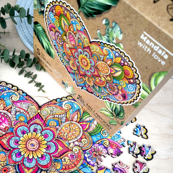 Puzzle drewniane – Peace and harmony – Mandala Miłości – 150 el. - obrazek 8