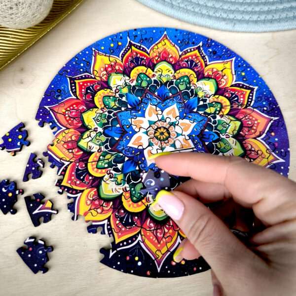 Puzzle drewniane – Peace and harmony – Nocna Mandala – 100 el. - obrazek 9