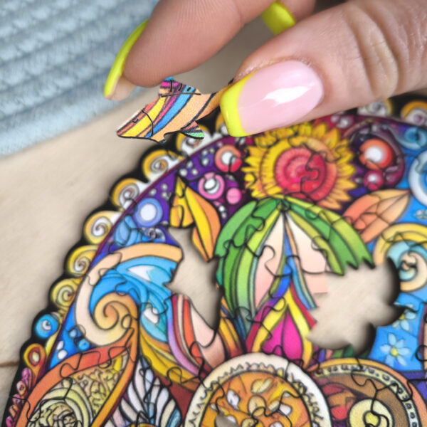 Puzzle drewniane – Peace and harmony – Mandala Miłości – 150 el. - obrazek 9