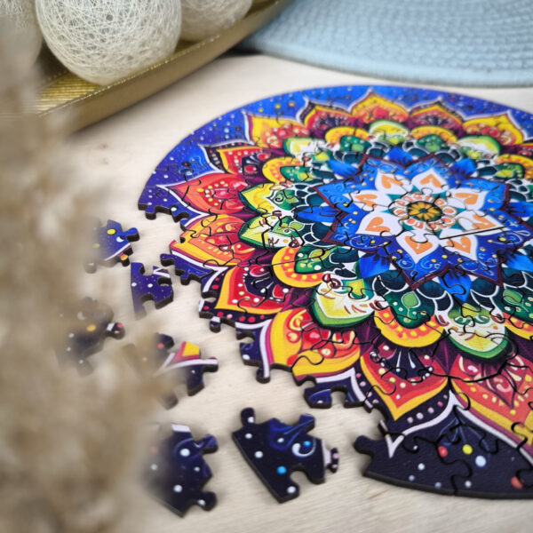 Puzzle drewniane – Peace and harmony – Nocna Mandala – 100 el. - obrazek 2
