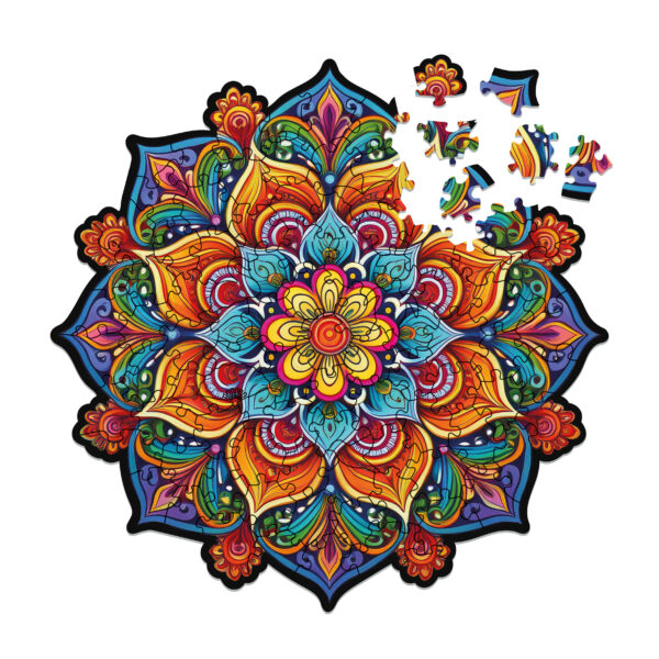 Puzzle drewniane – Peace and harmony – Mandala radości – 100 el.