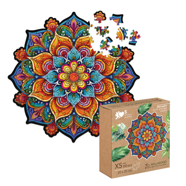 Puzzle drewniane – Peace and harmony – Mandala radości – 100 el. - obrazek 3