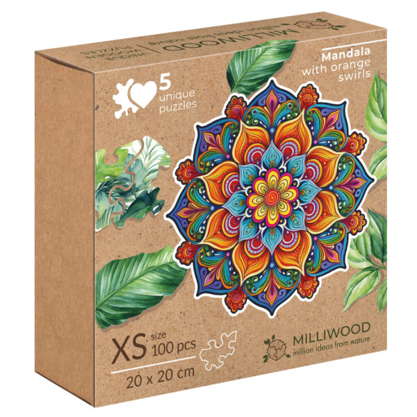 Puzzle drewniane – Peace and harmony – Mandala radości – 100 el. - obrazek 5