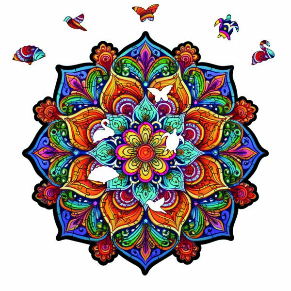 Puzzle drewniane – Peace and harmony – Mandala radości – 100 el. - obrazek 4