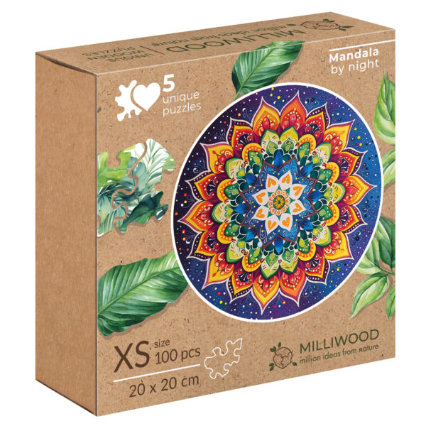 Puzzle drewniane – Peace and harmony – Nocna Mandala – 100 el. - obrazek 6