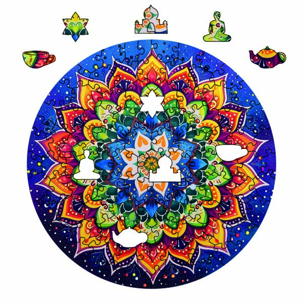 Puzzle drewniane – Peace and harmony – Nocna Mandala – 100 el. - obrazek 4