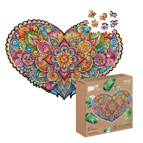 Puzzle drewniane – Peace and harmony – Mandala Miłości – 150 el. - obrazek 6