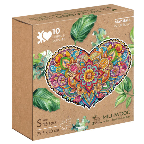 Puzzle drewniane – Peace and harmony – Mandala Miłości – 150 el. - obrazek 5