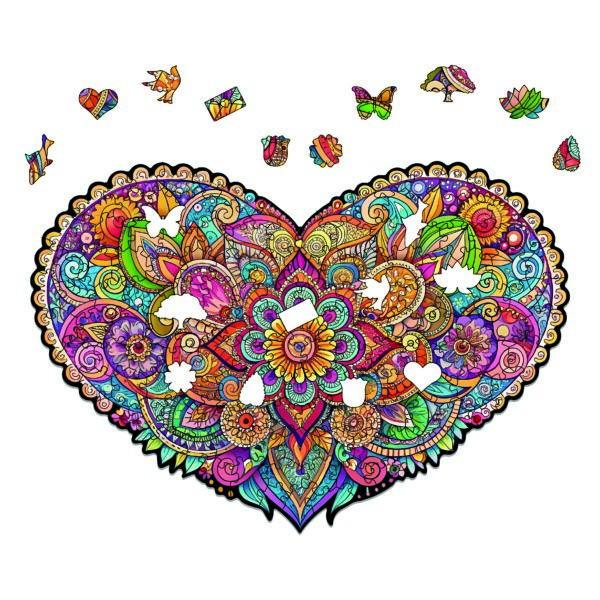 Puzzle drewniane – Peace and harmony – Mandala Miłości – 150 el. - obrazek 4