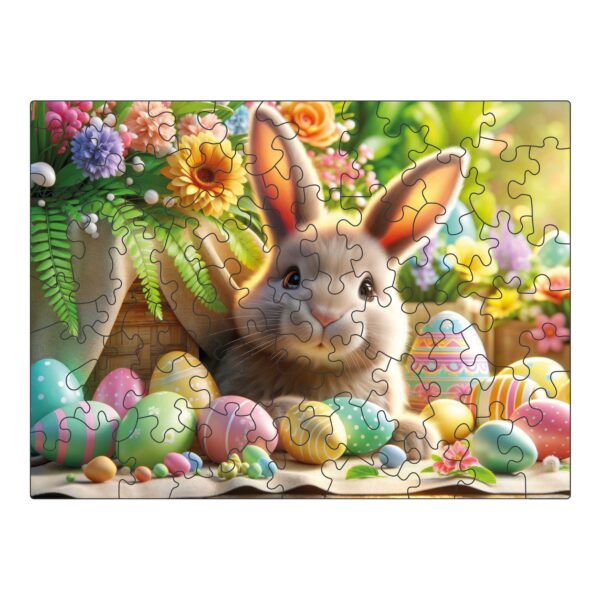 Drewniane Puzzle Milliwood – Celebrating – Wielkanocny Zajączek 20×14,8 50 el. - obrazek 5
