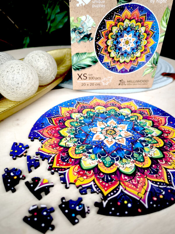 Puzzle drewniane – Peace and harmony – Nocna Mandala – 100 el. - obrazek 11