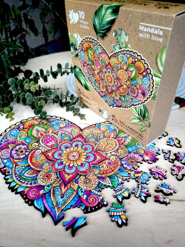Puzzle drewniane – Peace and harmony – Mandala Miłości – 150 el. - obrazek 11
