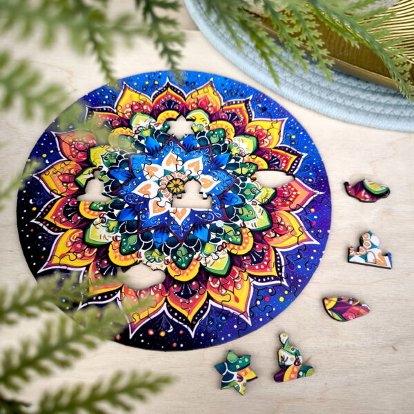 Puzzle drewniane – Peace and harmony – Nocna Mandala – 100 el. - obrazek 10