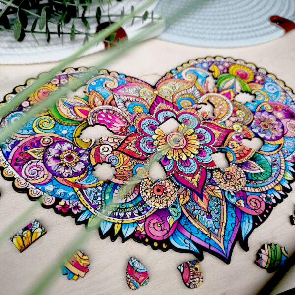 Puzzle drewniane – Peace and harmony – Mandala Miłości – 150 el. - obrazek 2